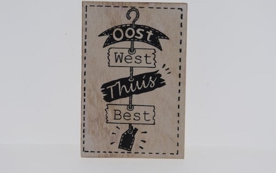 Postkaart hout Oost West Thuis Best | bol