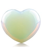 Opaliet edelsteen hart 25 mm (synth)