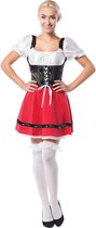 Partyxclusive Dirndl Martina Dames Polyester Rood Mt Xxl