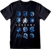 Marvel The Avengers Heren Tshirt -S- Endgame - Tonal Heads Zwart