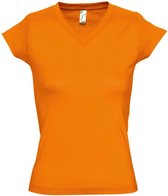 SOLS Dames/dames V Hals T-Shirt met korte mouwen (Oranje) Maat S