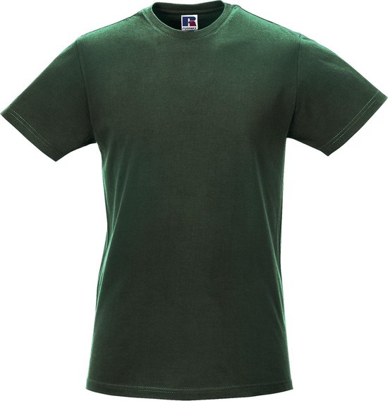 Russell Heren Slank T-Shirt met korte mouwen (Fles groen)