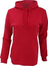 Russell Dames Premium Authentieke Hoodie (3-Lagen Stof) (Klassiek rood)