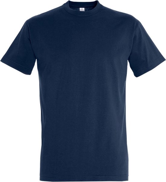 SOLS Heren Keizerlijke Zwaargewicht T-Shirt met korte mouwen (Franse marine)