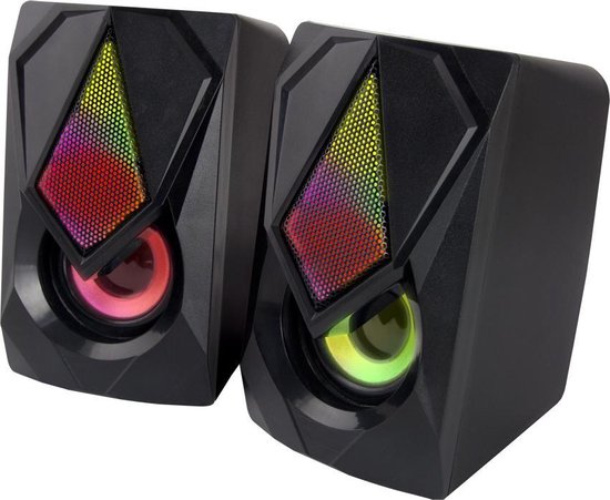 Rainbow Boogie 2.0 USB Speakerset - Met ingebouwde RGB LED Verlichting