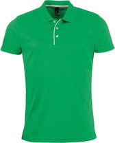 SOLS Heren Performer korte mouw Pique Polo Shirt (Kelly Groen)