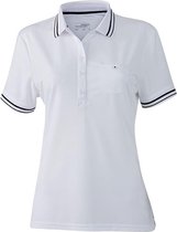 James and Nicholson Dames/dames Poloshirt (Wit/zwart)