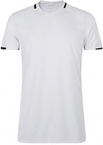SOLS Heren Classico Contrast Korte Mouw Voetbal T-Shirt (Wit/zwart)