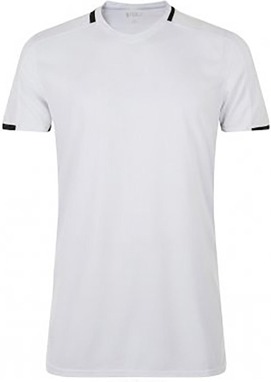 SOLS Heren Classico Contrast Korte Mouw Voetbal T-Shirt (Wit/zwart)