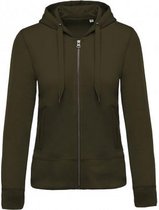 Kariban Vrouwen/dames Organic Zip Hoodie (Mosgroen)