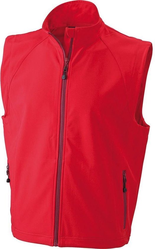 James and Nicholson Heren Softshell Vest (Rood)
