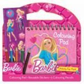 Barbie Kleurboek en Kleurpotloden en stickers Set
