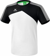 Erima Premium One 2.0 T-Shirt - Wit / Zwart | Maat: M