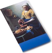 Notitieboekje A7, flip over met ruitjes, Het melkmeisje, Vermeer