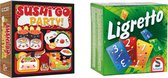Spellenbundel - Kaartspel - 2 stuks - Sushi Go Party & Ligretto