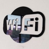 WIFI Aanduiding Bordje Zwart ABS Zelfklevend