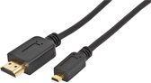 Vedimedia HDMI/HDMI micro kabel HEAC High speed w.ethernet 2,0 m
