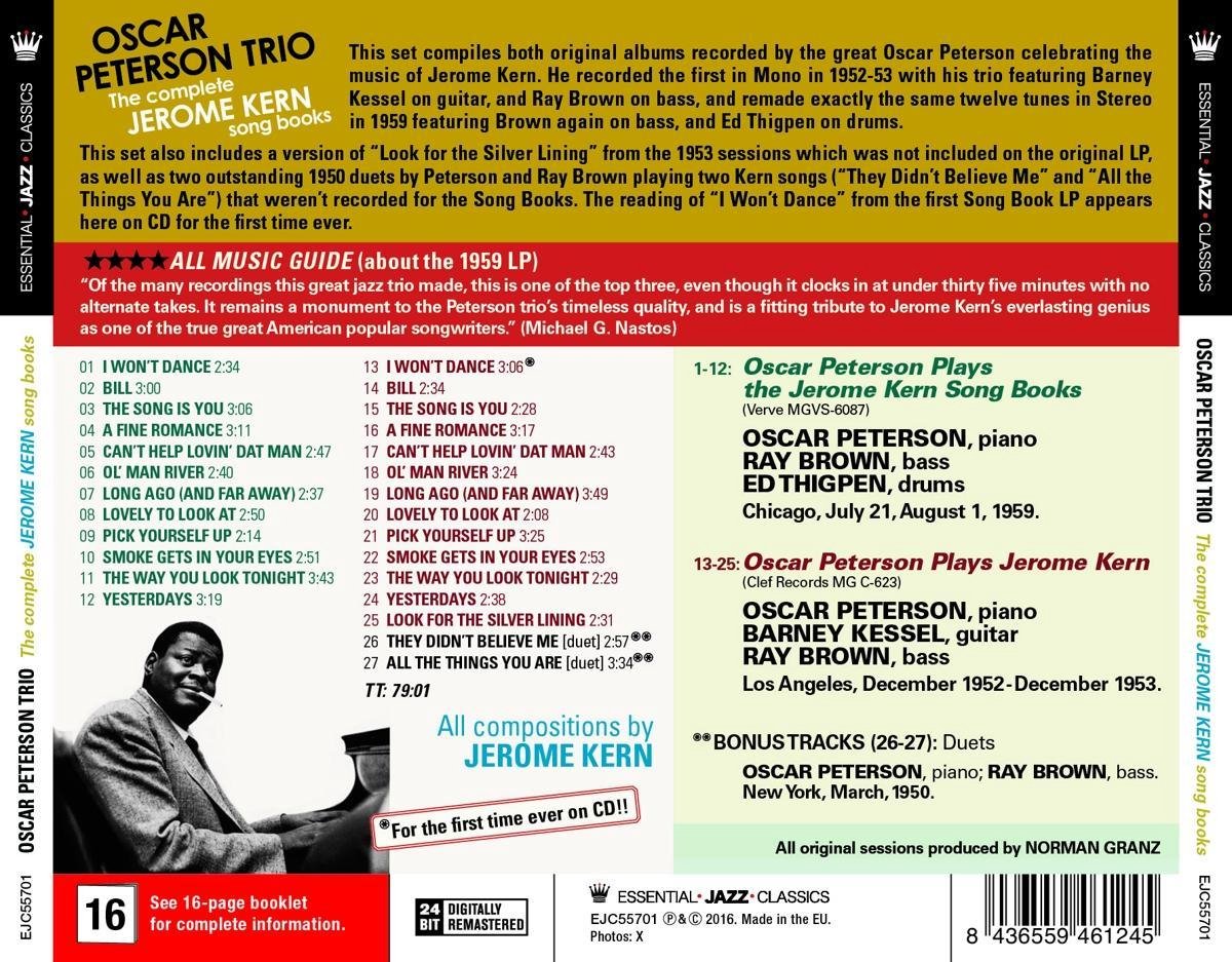 The Complete Jerome Kern Songbooks, Oscar Peterson CD (album