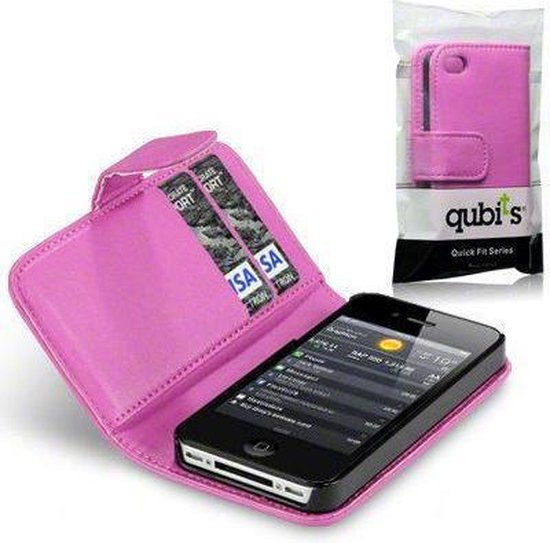 zuiger maaien Heb geleerd Portemonnee klap hoesje iPhone 4 roze | bol.com