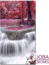Diamond Painting "JobaStores®" Rode Waterval - volledig - 40x60cm
