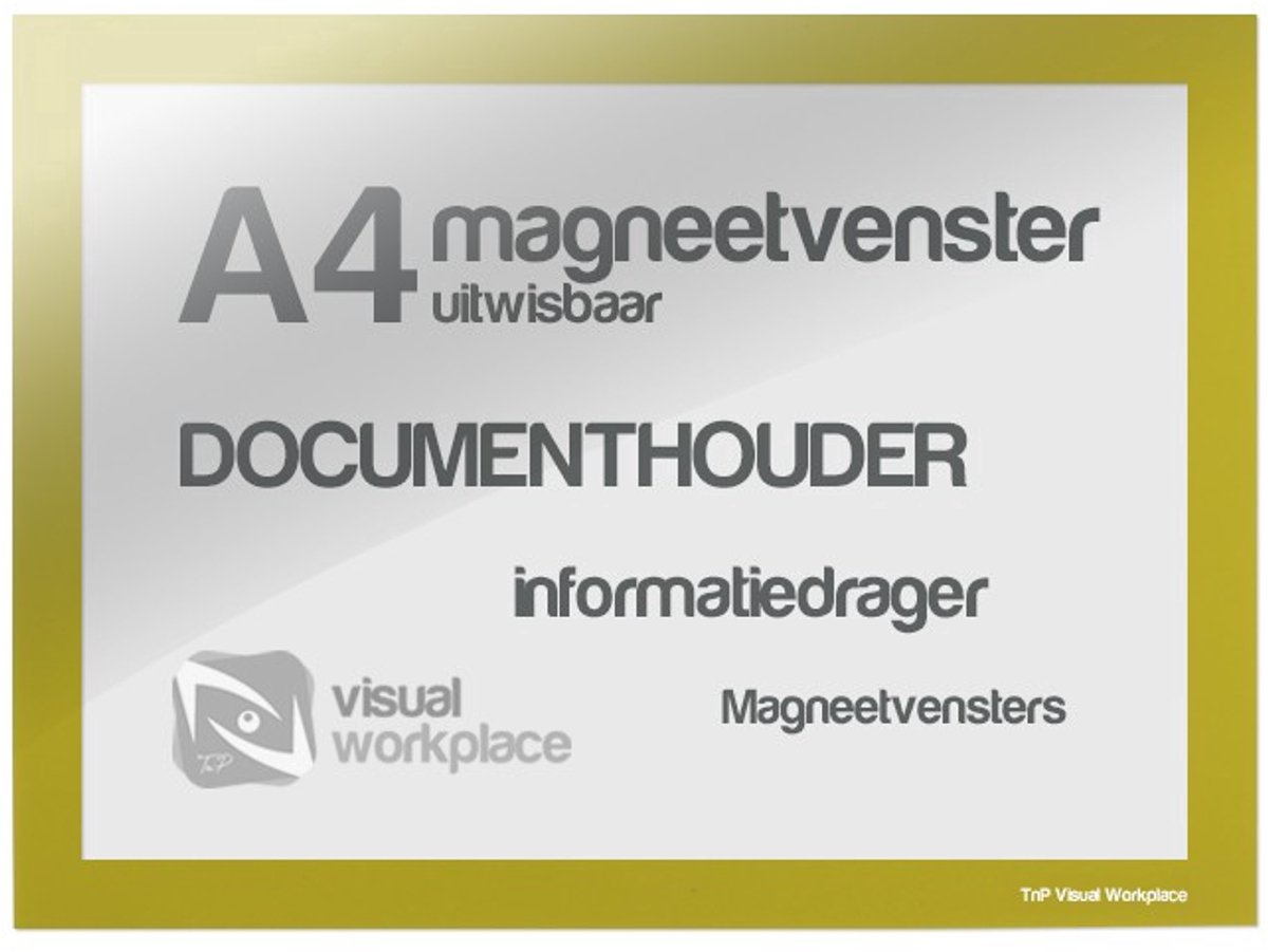 Magneetvensters A4 (uitwisbaar) - Geel