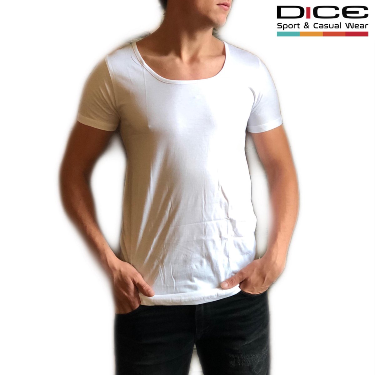 DICE Underwear 3-Pack heren T-shirt Invisible lage ronde hals maat XL/2XL |  bol