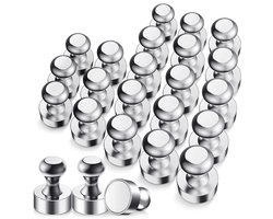 BUSATIA 24 stuks magneten met opbergdoos, 12 x 16 mm mini magneten kleine N52 supermagneten voor magneetborden, whiteboards, prikborden