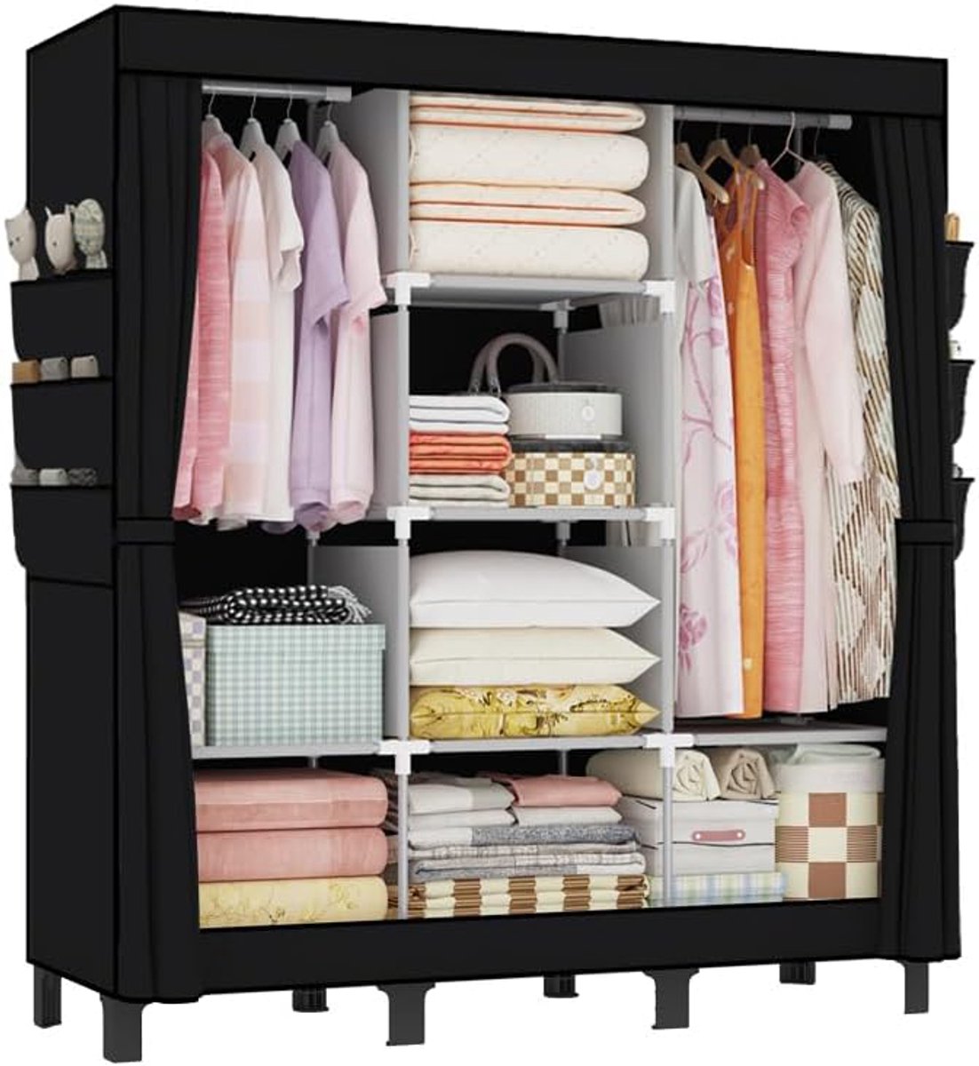 MKSS® Dressing Kasten - Kledingkast - Kledingkasten Slaapkamer - Organizer - Zwart
