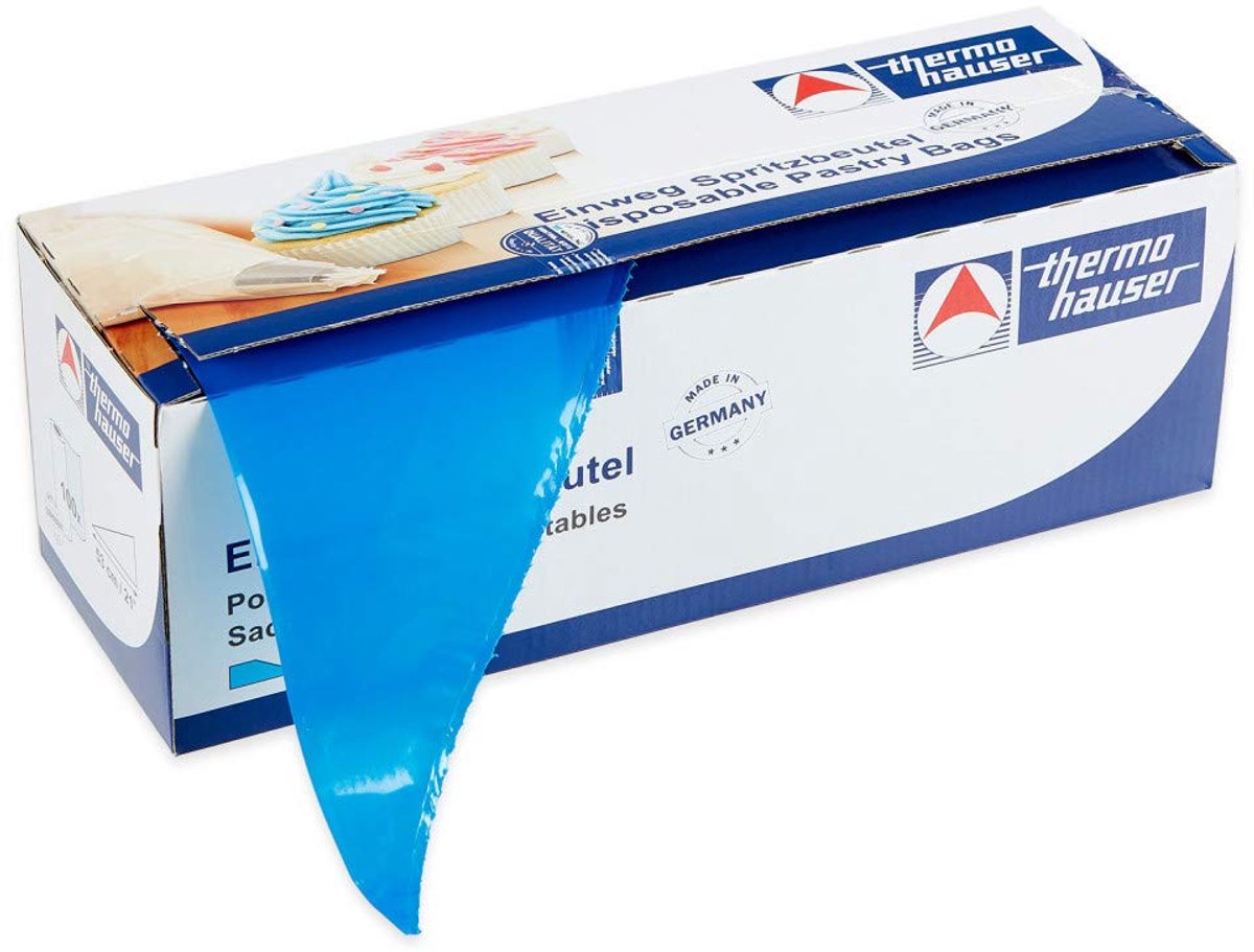 Thermohauser wegwerpspuitzakken (kunststof PE), Maximum Grip blauw, 100 stuks, 53,0 x 27,5 x 0,0075 cm