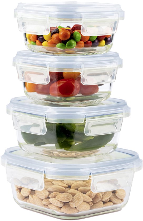 Container Voedsel Home Fleek Voedselcontainers met deksels - Luchtdichte containers voor ...