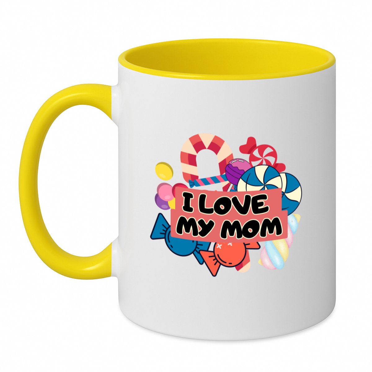 Hacebo® - Mama cadeau koffiebeker geel - Moeder - thee mok - koffie beker - met opdruk - mama - Verjaardag - Moederdag - Mama cadeautjes - Moederdag cadeau - verjaardag - liefste Mama - Leuk kado om te geven - koffiemok - 350 ML inhoud