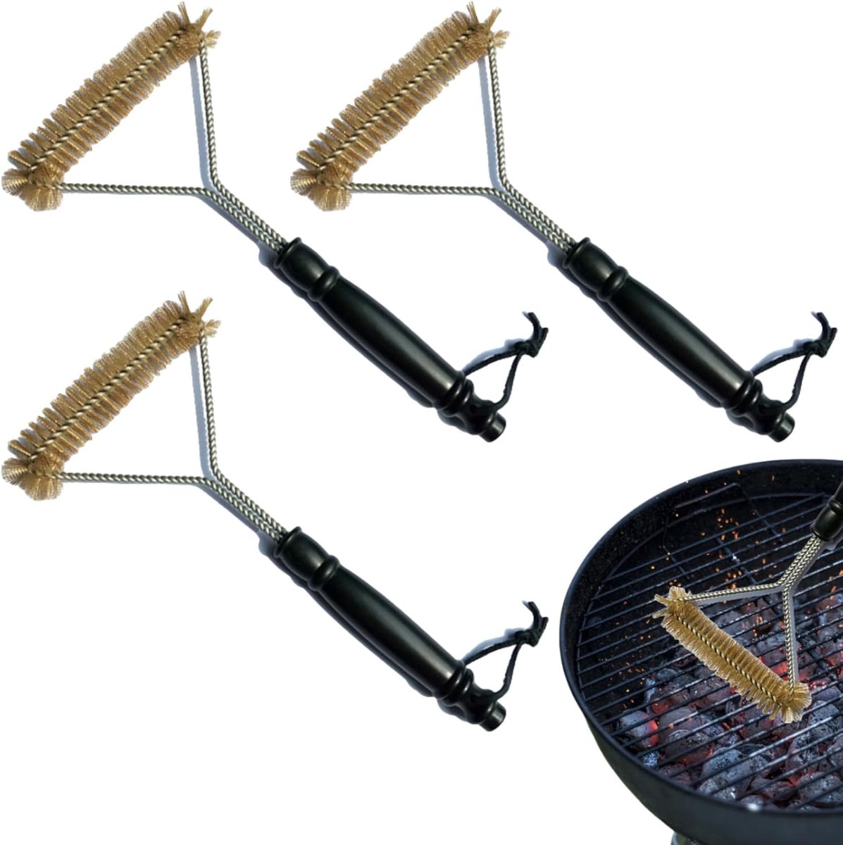 Grillborstel - messing borstel - barbecue gereedschap