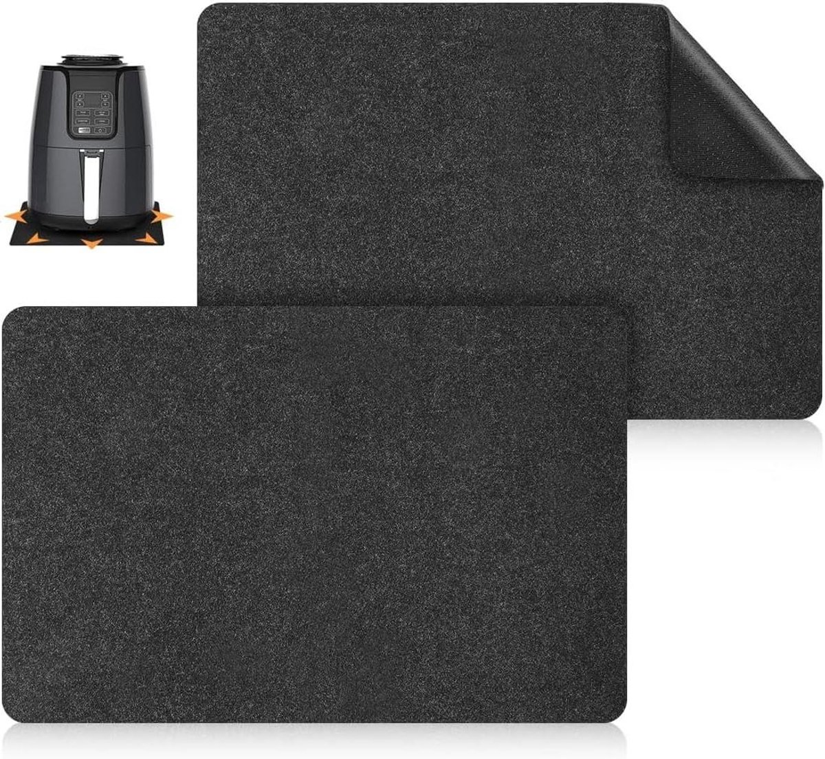 Antislip hittebestendige matten - 2 stuks - Keuken - Airfryer - Koffiezetapparaat - Magnetron