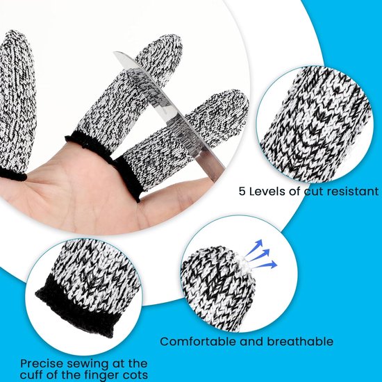 Vingerbeschermers - 14 Stuks - Herbruikbare Duim Vinger Guards - Snijbestendige Beschermers voor Keuken en Beeldhouwwerk van Merkloos	 — afbeelding 5