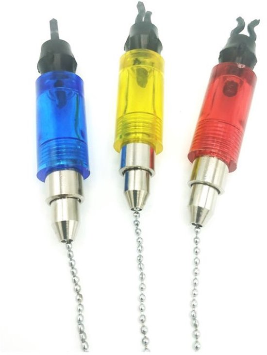 Fil 3 Bite Indicator Set - 3 stuks - Beetindicatie Karper Hangers set - Swinger set - Rood, Geel, Blauw - Karpervissen