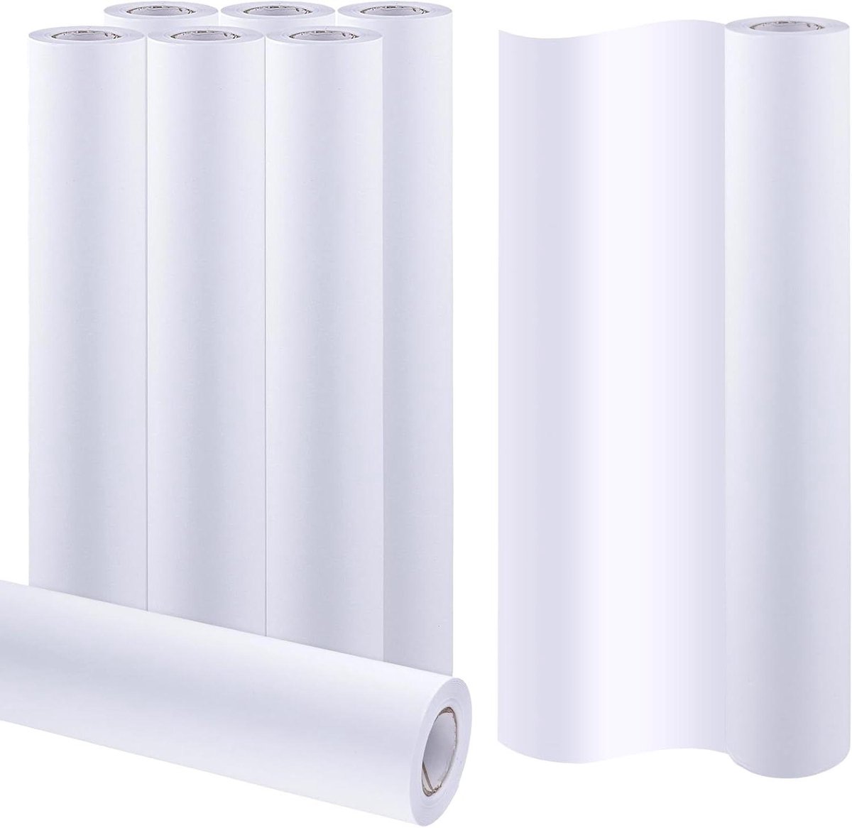 Allecto plus - 8 stuks Tekening Papier Roll - 30 cm x 15 m - Wit - Art Ezel Papier - Schilderen en Schetsen - Creatieve Kunstbenodigdheden