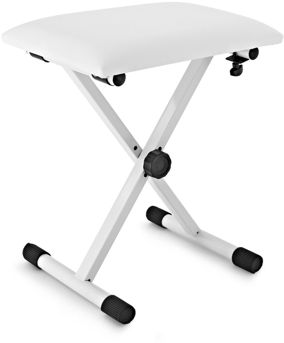 Adjustable Keyboard / Piano Bench by Gear4music, White