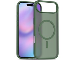 Geschikt voor iPhone Air hoesje groen – MagSafe Compatibel Backcover – Slank en transparant