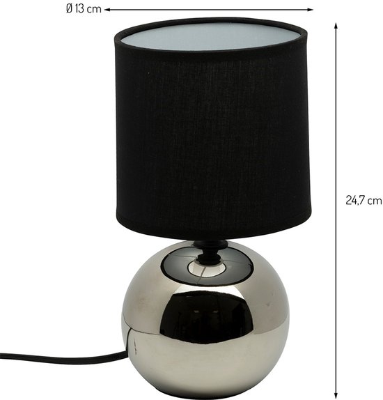 Tafellamp Anna Zwart - Zilver | bol