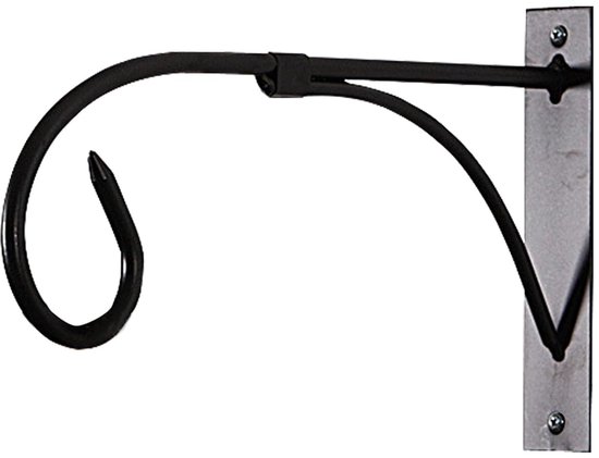 thumbnail: Wandarm Van Ijzer, Zwart Gepoedercoat XXL - 60x36x2,5 Cm - Voor Buitensterren En Verlichting