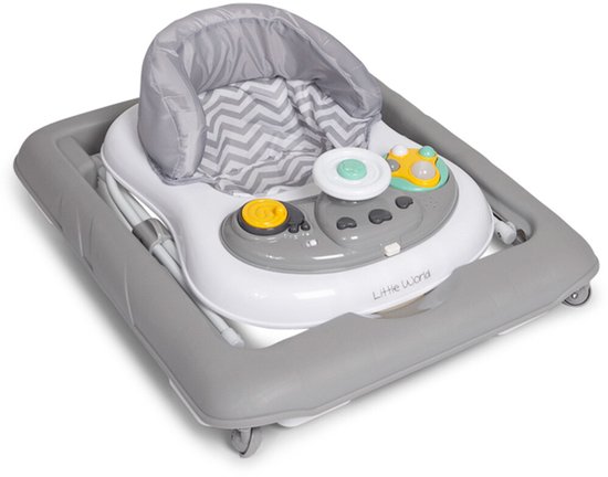 Little World Loopstoel - Babywalker Pluto - Grijs van Little World — afbeelding 3