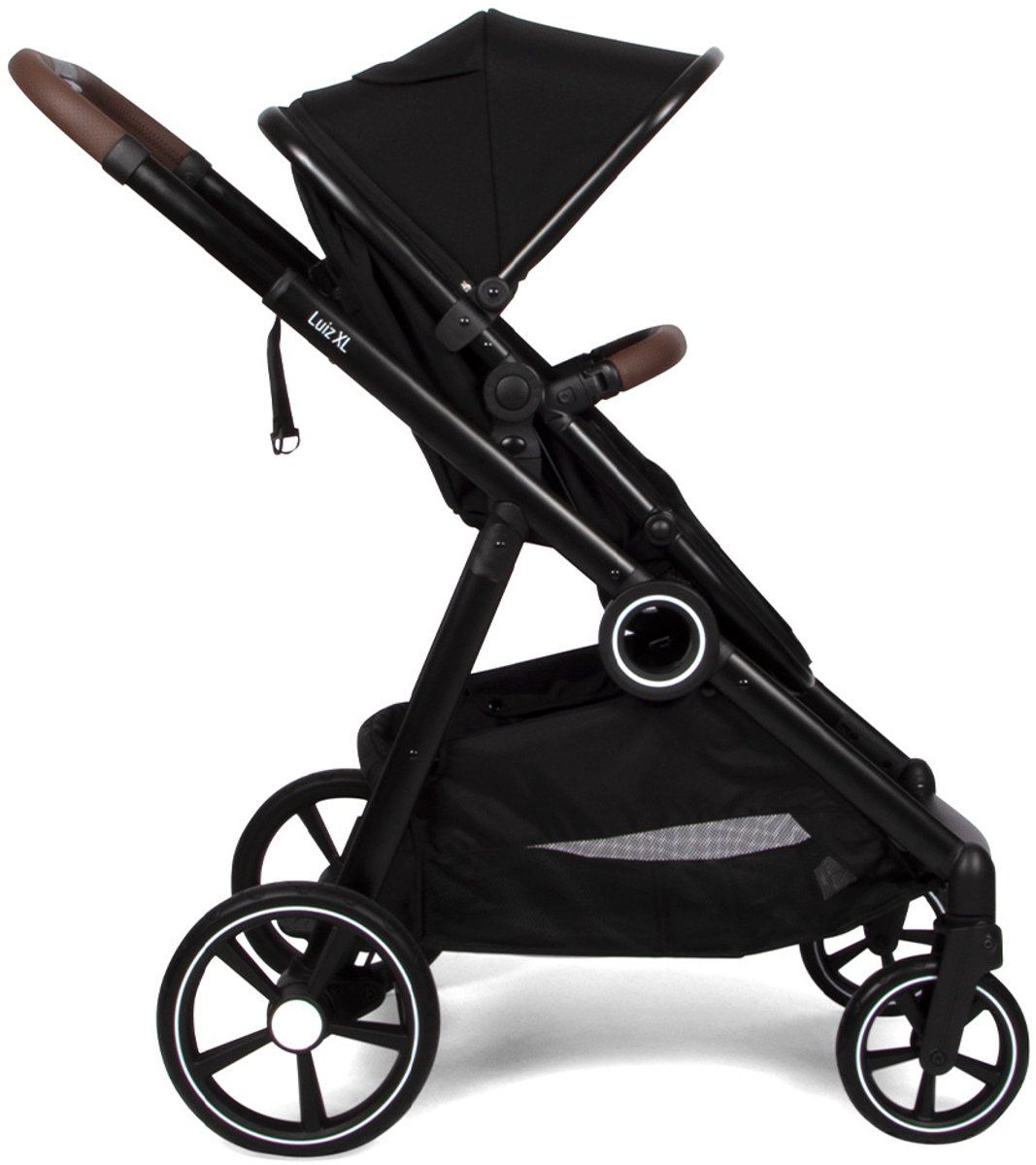 Baninni Luiz XL Duo Kinderwagen Zwart – Innovatieve Oplossing met Extra Ruime, Convertibele Zitjes van Geboorte tot 22 kg — afbeelding 6