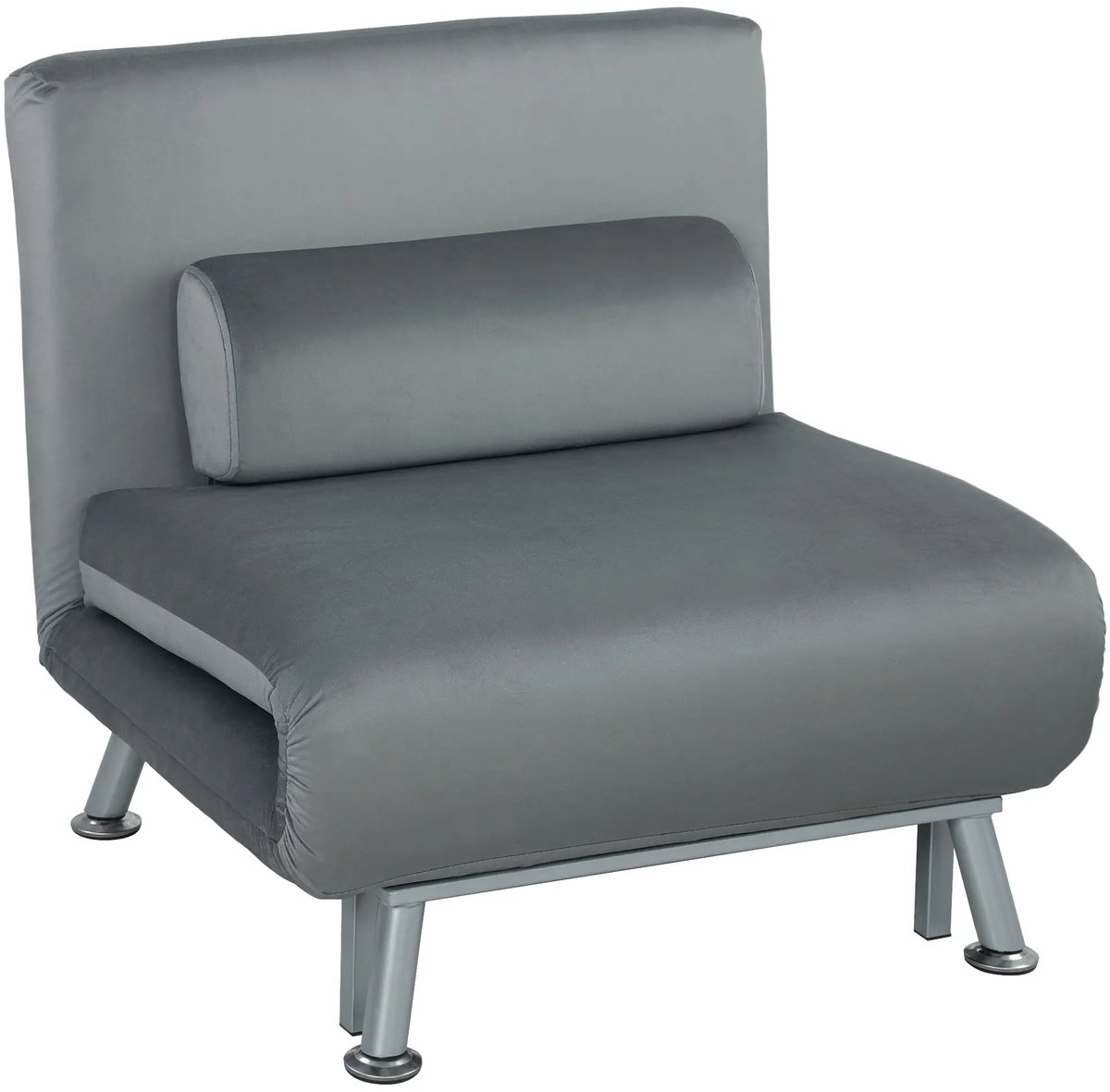 Slaapstoel - Uitklapbaar - Slaapbank - Logeerbed - Zetelbed - Slaapfauteuil - Vouwbed - 1 persoons - Zeer comfortabel - Grijs