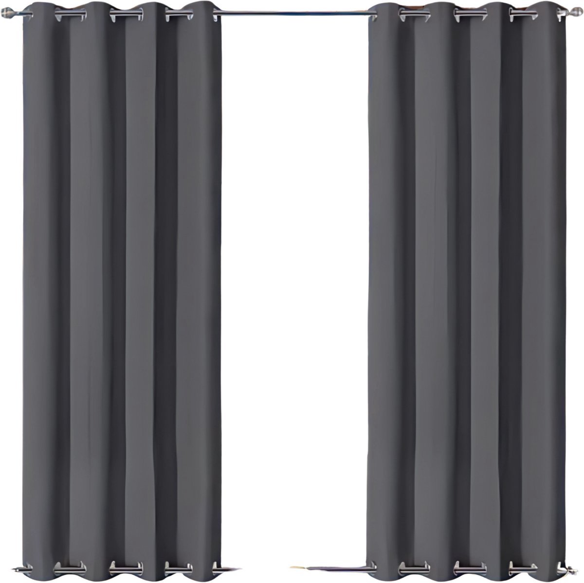 Happiq Buitengordijn Vaylen - Waterdicht - Winddicht en verduisterend - Voor Overkapping, Tuinterras, Gazebo en Pergola - Thermisch Geïsoleerd - Donkergrijs 140x213cm