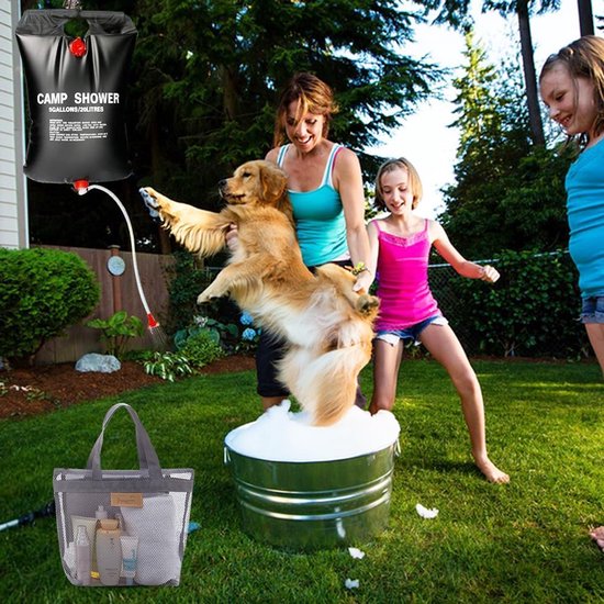 Kit de douche extérieure portable Baceyong, douche de camping portable 12V avec pompe, câble de 5m avec prise allume-cigare, 7 litres d'eau par minute compact