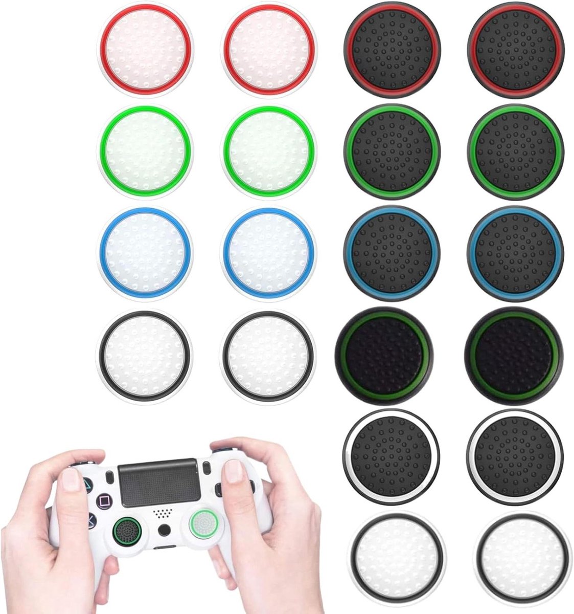Zeynomax - Siliconen duimsticks grips caps voor PS5 en Xbox One - 20 stuks - Joystick bescherming opzetstukken