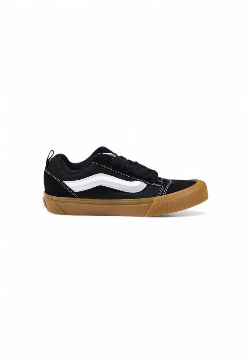 Suede Lace-Up Rubber Sole Sneakers Wo Zwart