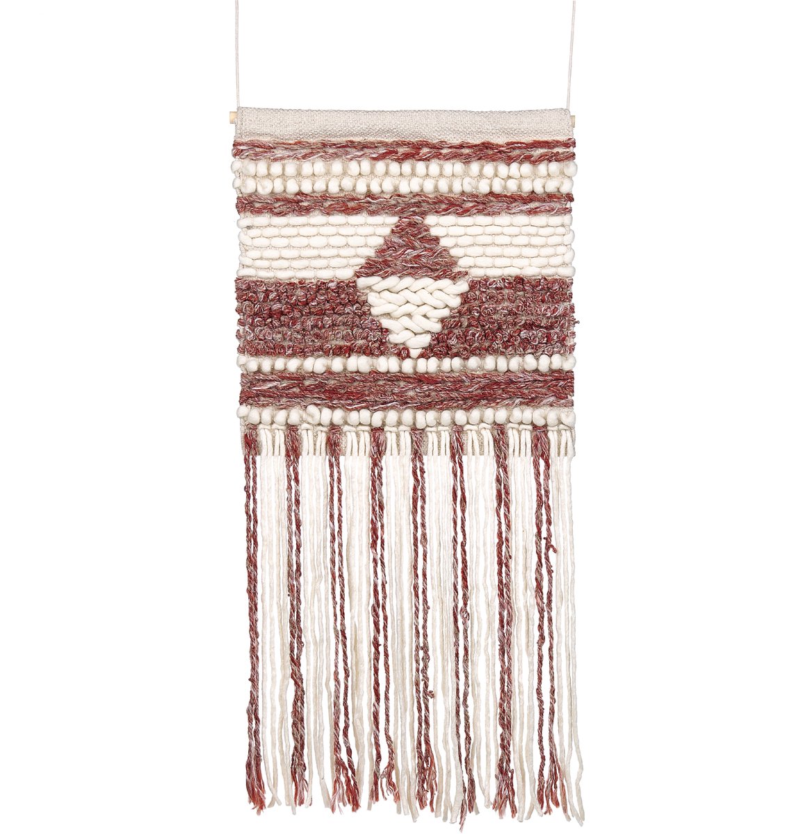 SAIF - Wanddecoratie - Donkerrood - Wol
