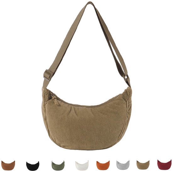 YIKOEE Halve Maantas voor Vrouwen Mannen Kleine Sling Crossbody Tas met