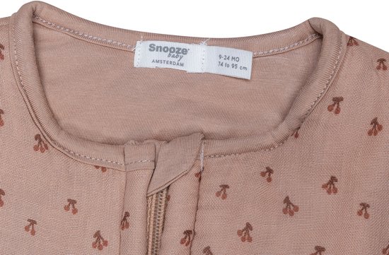 Baby Slaapzak Winter 9-24 mnd - Winterslaapzak biologisch katoen - 95cm - TOG 2.0 Cherry Pink - Roze - Snoozebaby van Snoozebaby — afbeelding 5